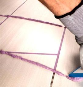 Затирка швов керамогранитной плитки на полу - тип 3