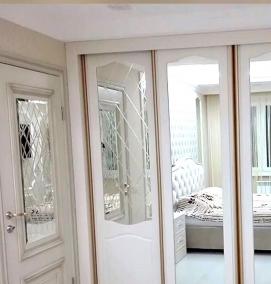 Зеркальные двери купе для гардеробной - тип 1