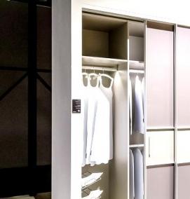 Зеркальные двери купе для гардеробной - тип 4