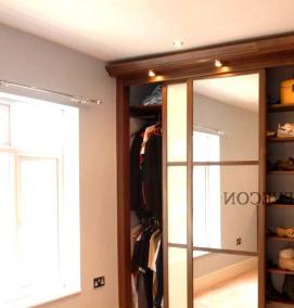 Зеркальные двери купе в прихожую - тип 3