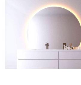 Зеркало полукруглое в ванную - модель 2