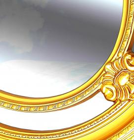 Зеркало в ванную 30 см - тип 1