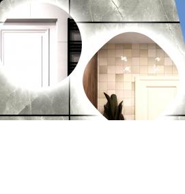 Зеркало в ванную 30 см - тип 4