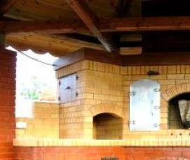 Железная беседка с мангалом и казаном - тип 3