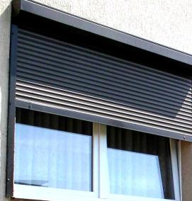 Железные рольставни на окна - модель 2