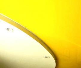 Желтые натяжные потолки - модель 4