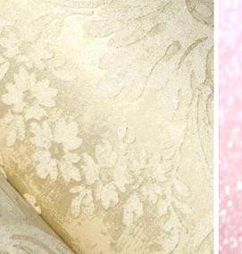 Жидкие обои белые с блестками - модель 3