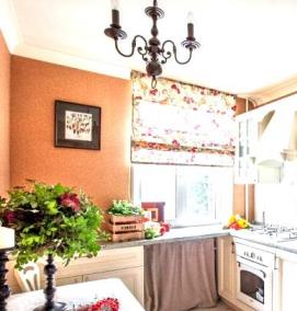 Жидкие обои для стен на кухне - тип 1