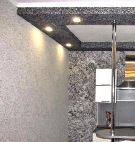 Жидкие обои для стен на кухне - тип 4