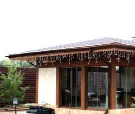 Зимняя беседка для дачи с мангалом - тип 2