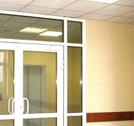 Алюминиевые противопожарные двери с остеклением - вариант 1