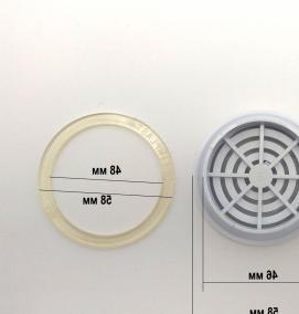 Белая пластиковая решетка вентиляционная - вариант 4