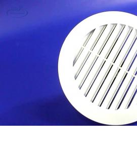 Белая пластиковая решетка вентиляционная - вариант 2