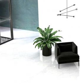 Белый керамогранит под мрамор 60х60 - модель 3