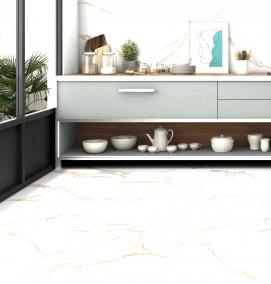 Белый керамогранит под мрамор 60х60 - модель 2