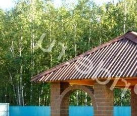 Беседка для дачи из кирпича - модель 2