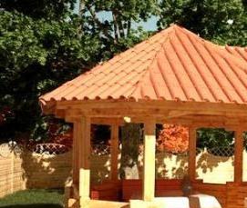 Беседка из асбестовых труб - модель 3