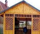 Квадратная деревянная беседка Новокузнецк