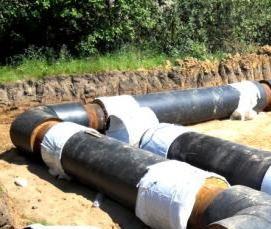 Бесканальная прокладка труб - вариант 4