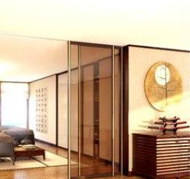 Беспороговые раздвижные двери - модель 4