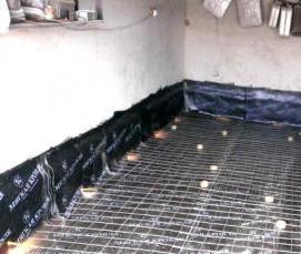 Бетонная стяжка в гараже - модель 1