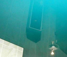 Бирюзовый натяжной потолок - модель 4