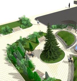 Благоустройство внутридворовой территории - модель 4