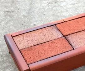 Бордюрный камень красный - вариант 3