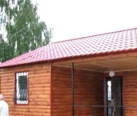 Бытовки дачные с навесом - тип 1