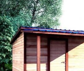 Бытовки дачные с навесом - тип 4