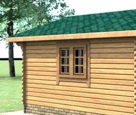 Бытовки из профилированного бруса - вариант 1