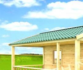 Бытовки с беседкой для дачи - модель 4