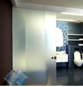 цельностеклянные раздвижные двери - вариант 2