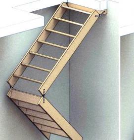 чердачная лестница 60х90 - модель 4