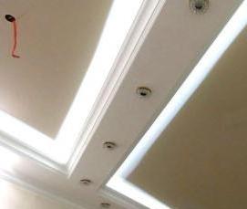 черные натяжные потолки с подсветкой Самара