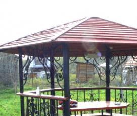четырехскатные беседки из металла - вариант 4