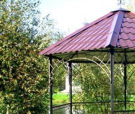 четырехскатные беседки из металла - вариант 3