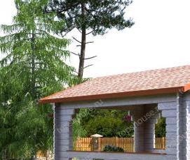 Дачные беседки из бруса - тип 3