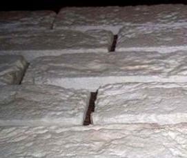 Декоративный белый кирпич из гипса - вариант 2