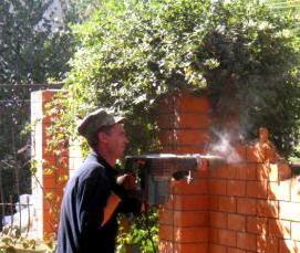 Демонтаж металлических столбов - тип 1