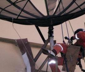 Демонтаж спутниковой антенны - вариант 1