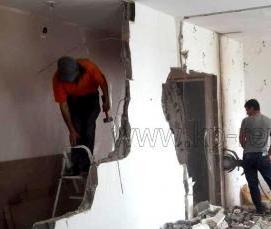 Демонтаж стен из кирпича - вариант 1