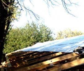 Демонтаж утеплителя кровли - вариант 1