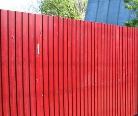 Демонтаж забора из профлиста - тип 1