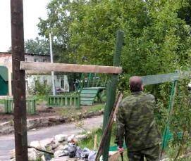 Демонтаж забора из сетки - модель 2