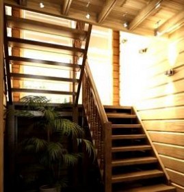 Деревянные лестницы в частном доме Новосибирск