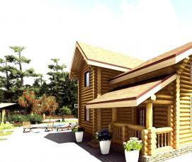 Домокомплект из оцилиндрованного бревна - вариант 1