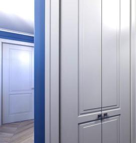 Дверь межкомнатная белая эмаль глухая - модель 3