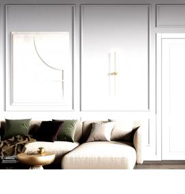 Дверь межкомнатная белая эмаль глухая - модель 2