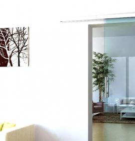 Дверь стеклянная межкомнатная матовая - вариант 3